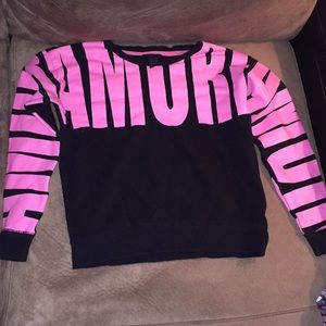 Black and pink sweatshirt
